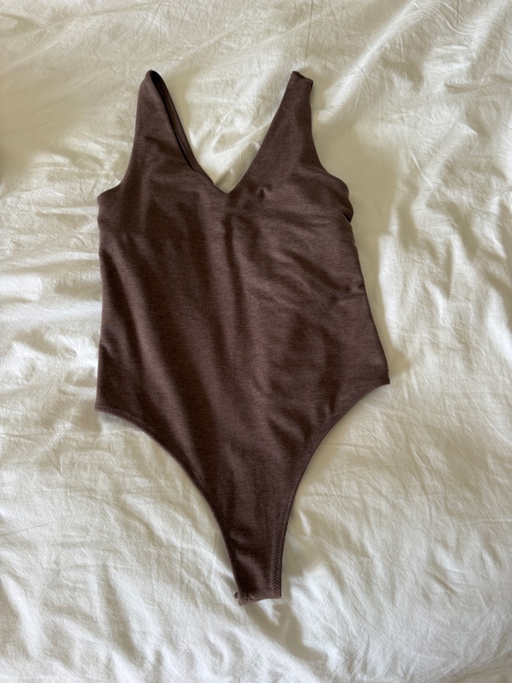 Vuori Halo Brown V-Neck Women's Bodysuit
